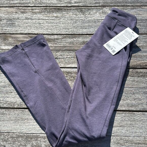 Lululemon Soft Sueded Split-Hem High-Rise Mini-Flare Pant size 4 NIGHTFAll - Picture 1 of 7